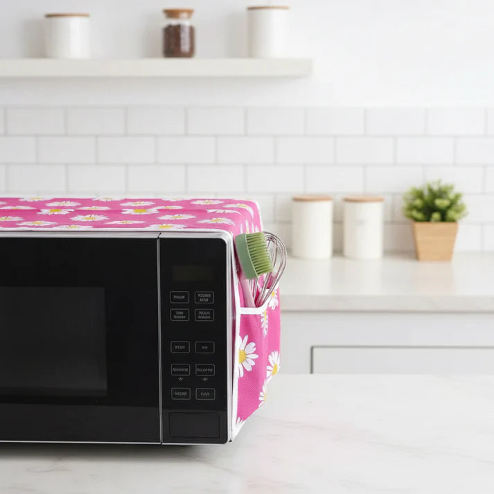 Microwave Oven Cover With Storage Pockets