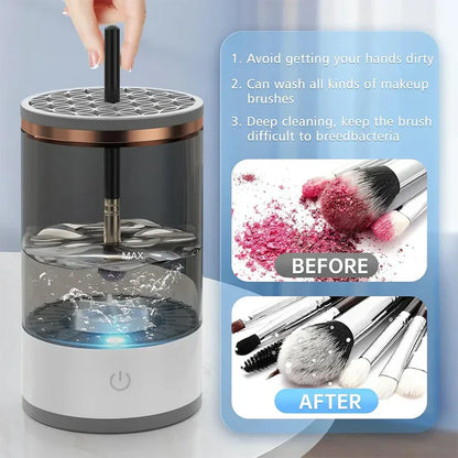 Electric Spin Makeup Brush Cleaner With Fast Drying Function