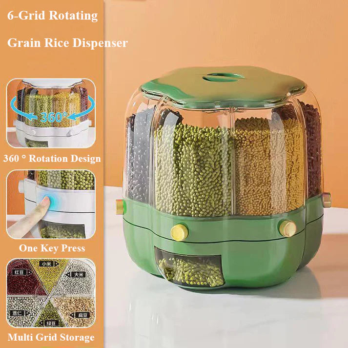 Rotating_Rice_Barrel, Kitchen Accessories 