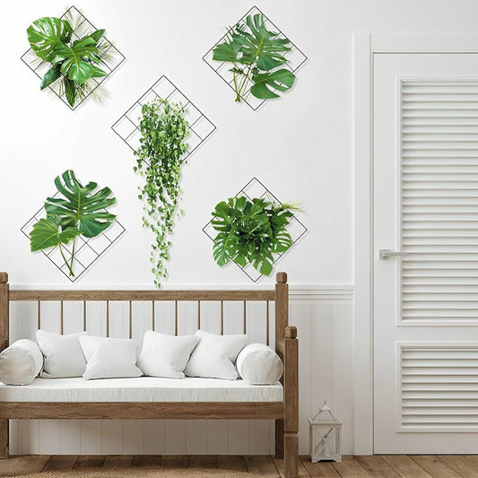 3D Artificial Plant Framed Wall Art Sticker