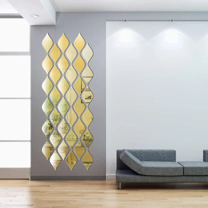 Acrylic Mirror Wall Decals – 12pcs Butterfly Design Stickers