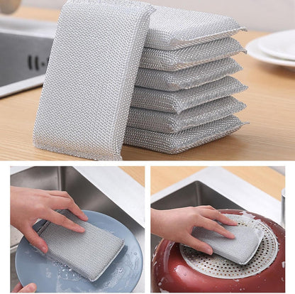 Steel Scrubber Sponges For Dishes, Pots & Pans
