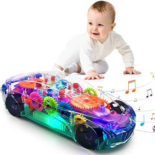 Transparent Gear Simulation Car Toy