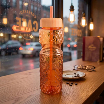 Portable Leakproof Water Bottle With Straw (500ml)