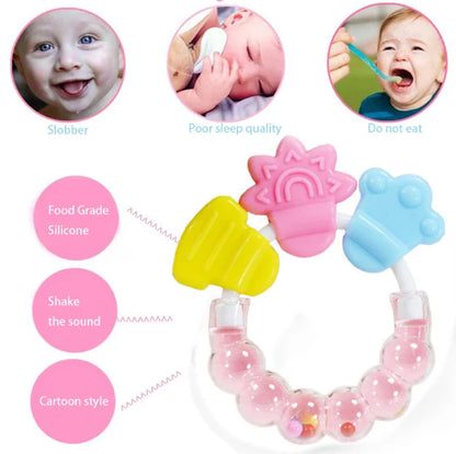 1 Pcs Round Silicone Teether