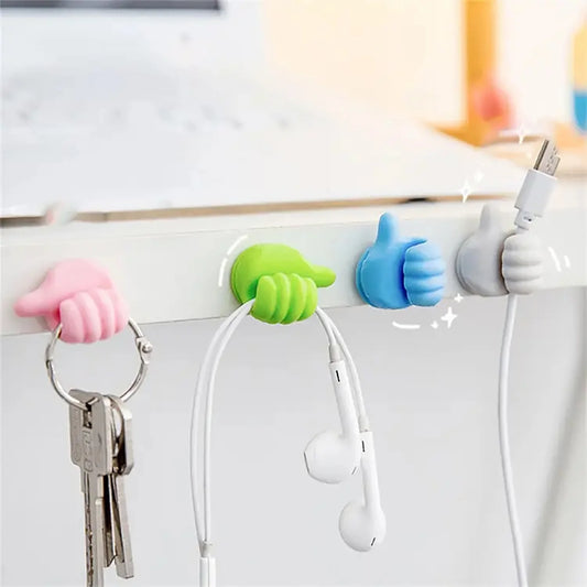 Pack Of 10 Creative Multipurpose Silicone Thumb Up Shaped Wall Hook