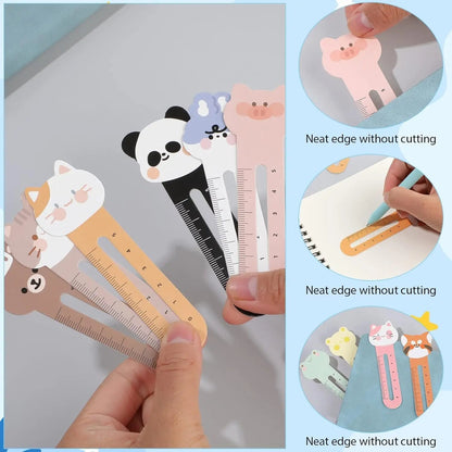 25pcs Cute Cartoon Bookmark Ruler