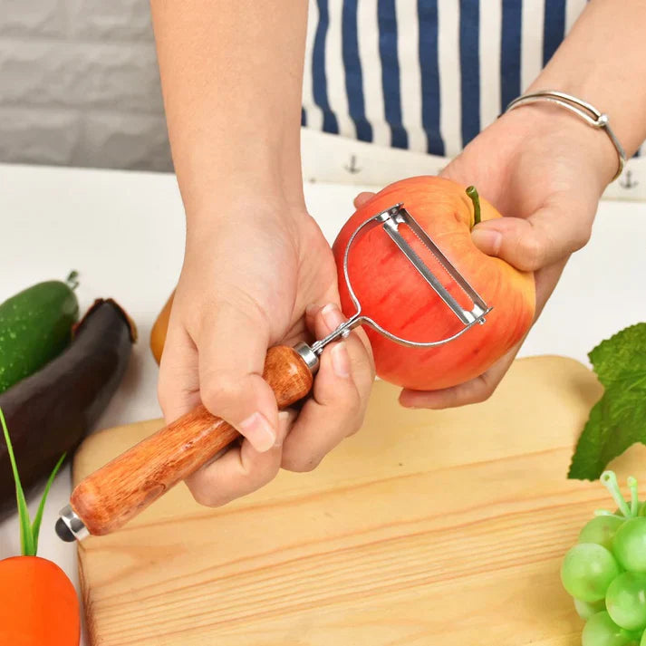 Vegetable & Fruit Peeler With Wooden Handle