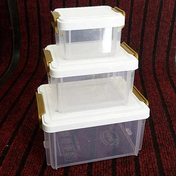 3 Pcs Multi-Purpose Stackable Storage Boxes – SabSaman.com