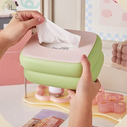 Deluxe Tissue Box with Storage Compartment