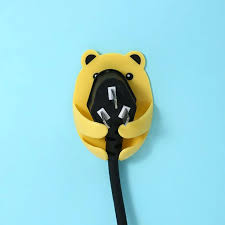 1Pcs Bear Plug Storage Hook Wall