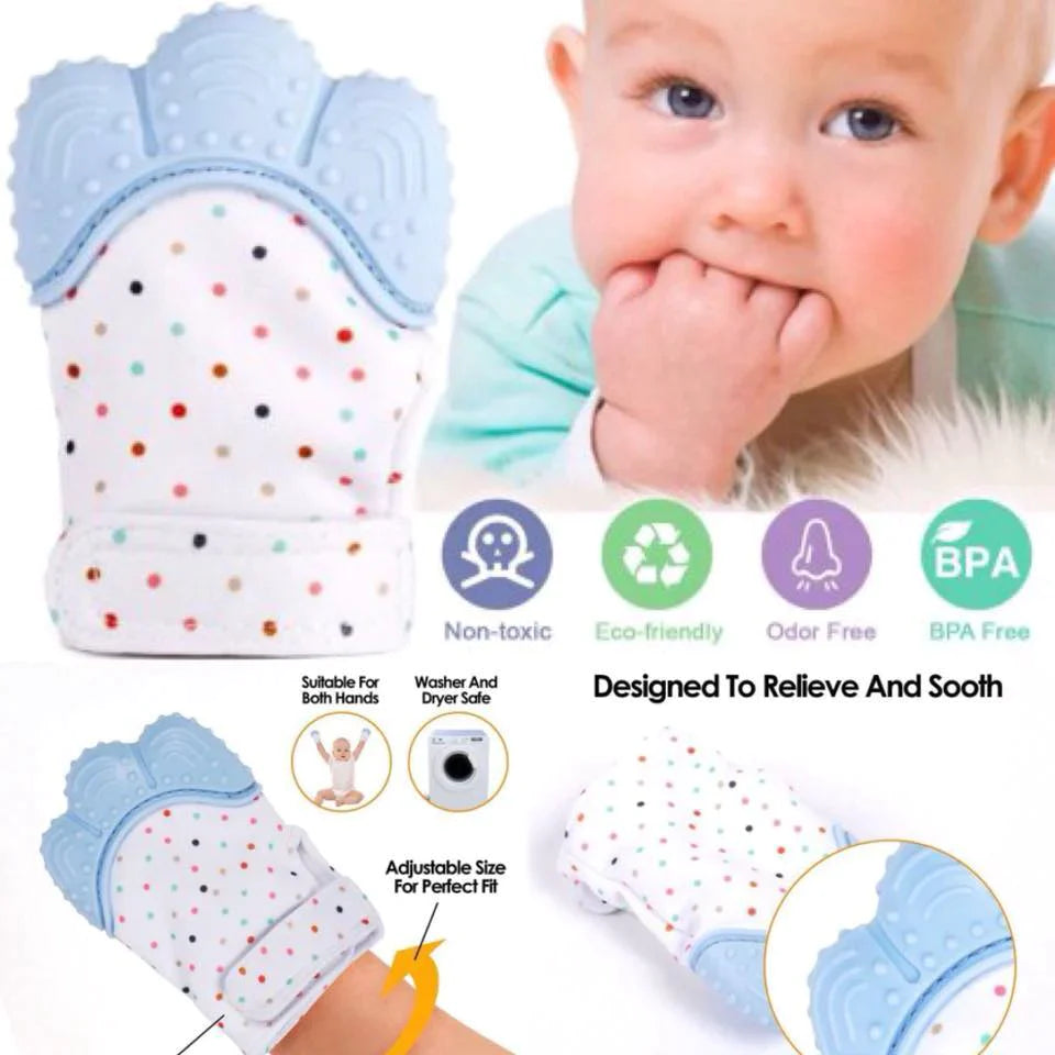 Baby Silicone Teething Mitten Glove