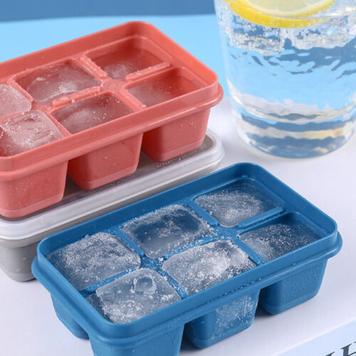6 Grid Silicone Ice Cube Mould with Soft Bottom Mould