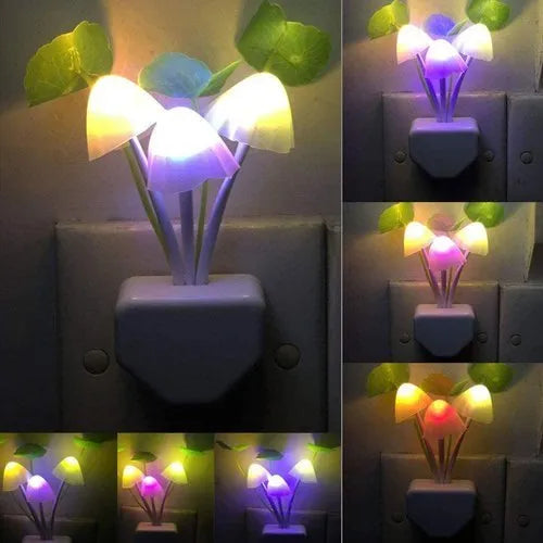 1Pcs Colorful Sensor LED Mushroom Night Light