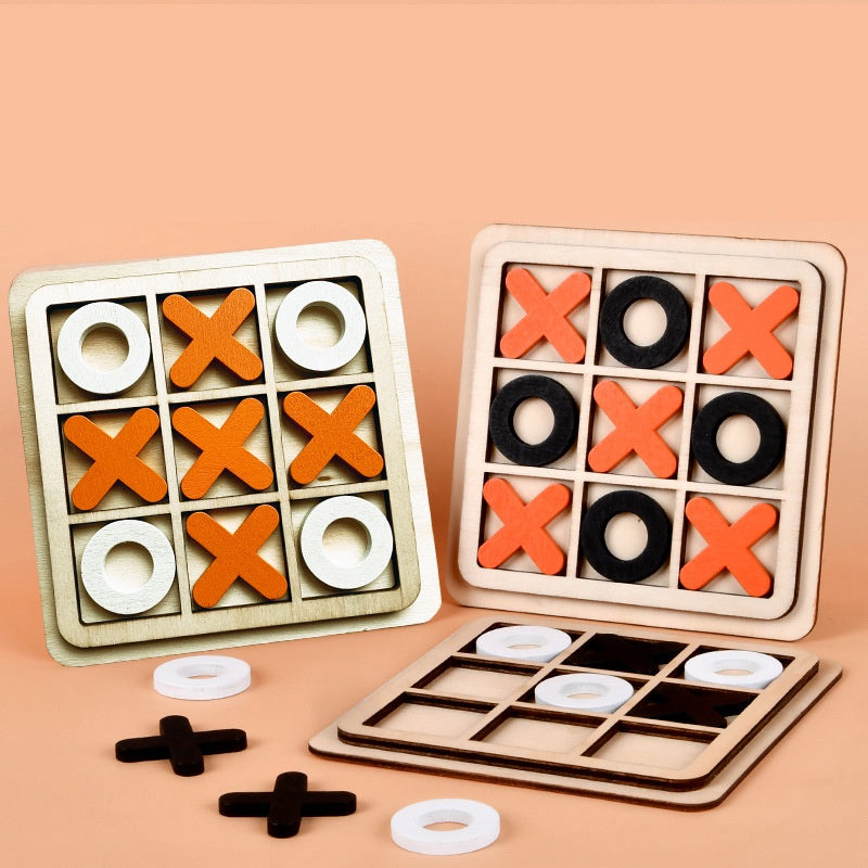 Wooden Tic-Tac-Toe Games Toys For Kids.